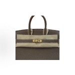 HERMES Birkin 25 Gold Buckle Women\'s Edition 18 Etoupe Elephant Grey